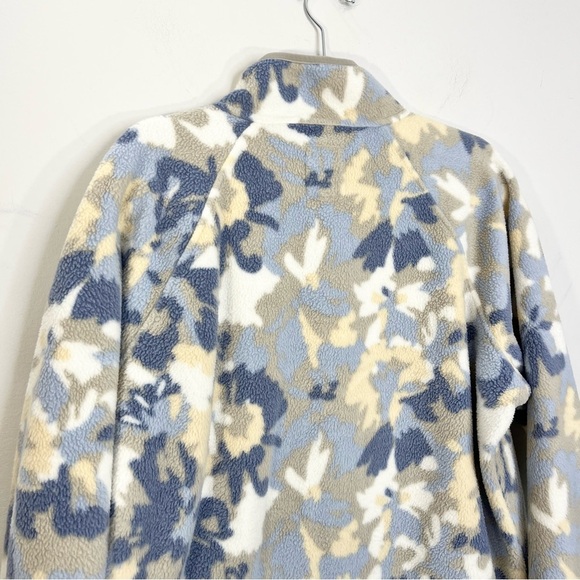 Thread + Supply blue taupe yellow white camo fleece jacket M - Picture 5 of 11